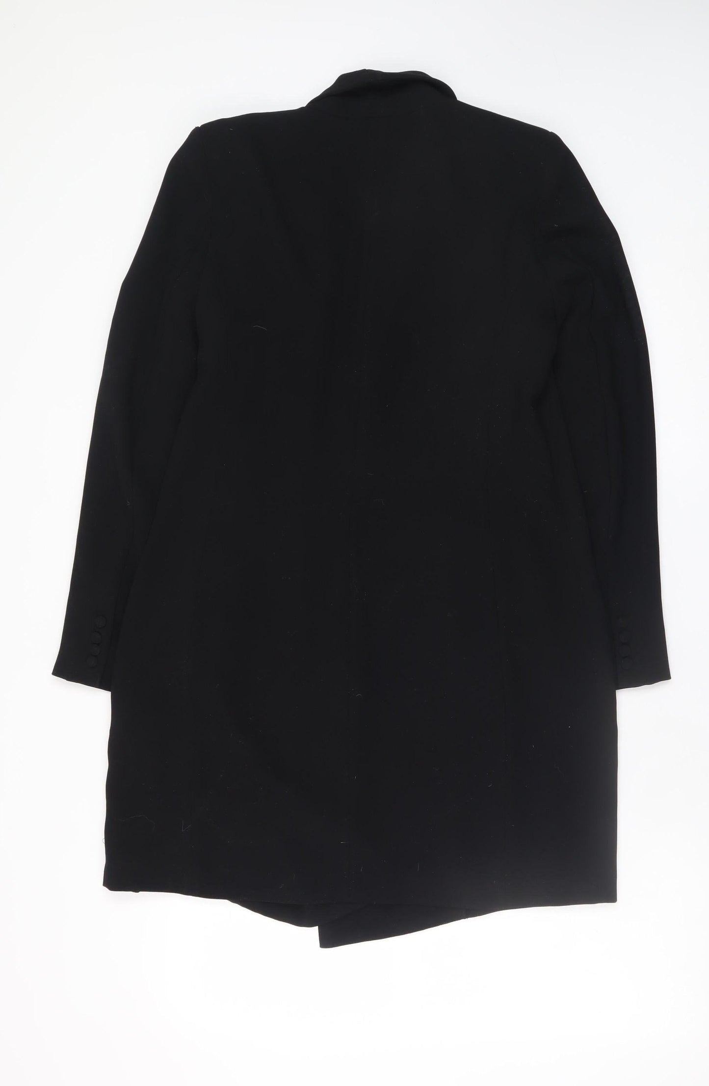 Womens UK Size 12 Zara Black Overcoat