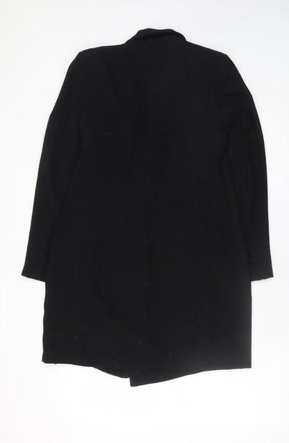 Womens UK Size 12 Zara Black Overcoat