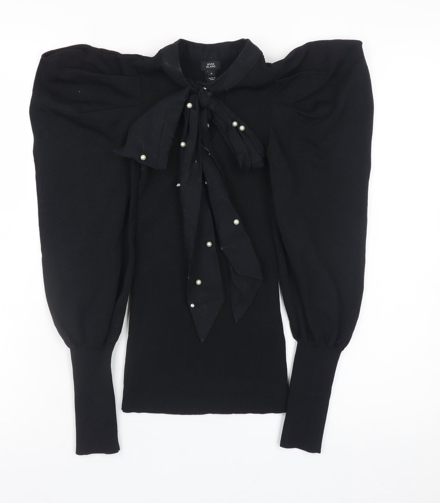 Womens UK Size 6 River Island Black Pullover Jumper