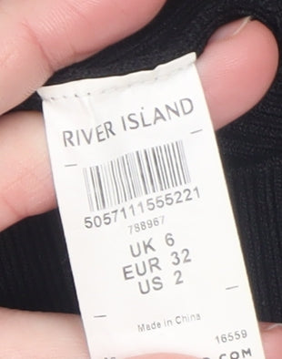 Womens UK Size 6 River Island Black Pullover Jumper
