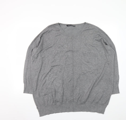 Womens UK Size 20/22 Capsule Grey Pullover Jumper