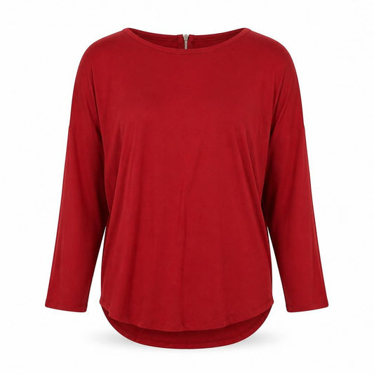Select Women’s Red Crew Neck 3/4 Sleeve Blouse Size 8