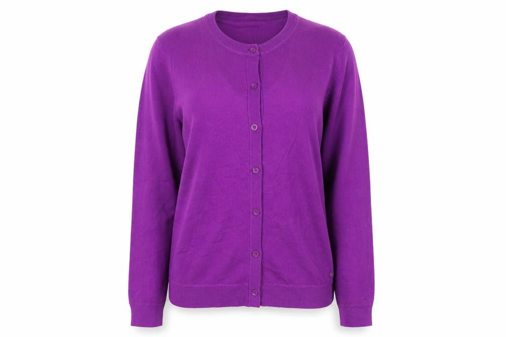Eddie Bauer Women’s Purple XL Cotton Nylon Button Cardigan