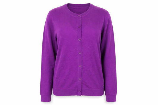 Eddie Bauer Women’s Purple XL Cotton Nylon Button Cardigan