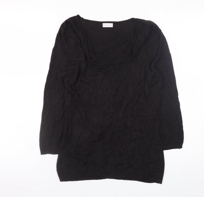 Womens UK Size 12 Minuet Petite Black Pullover Jumper