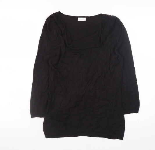 Womens UK Size 12 Minuet Petite Black Pullover Jumper