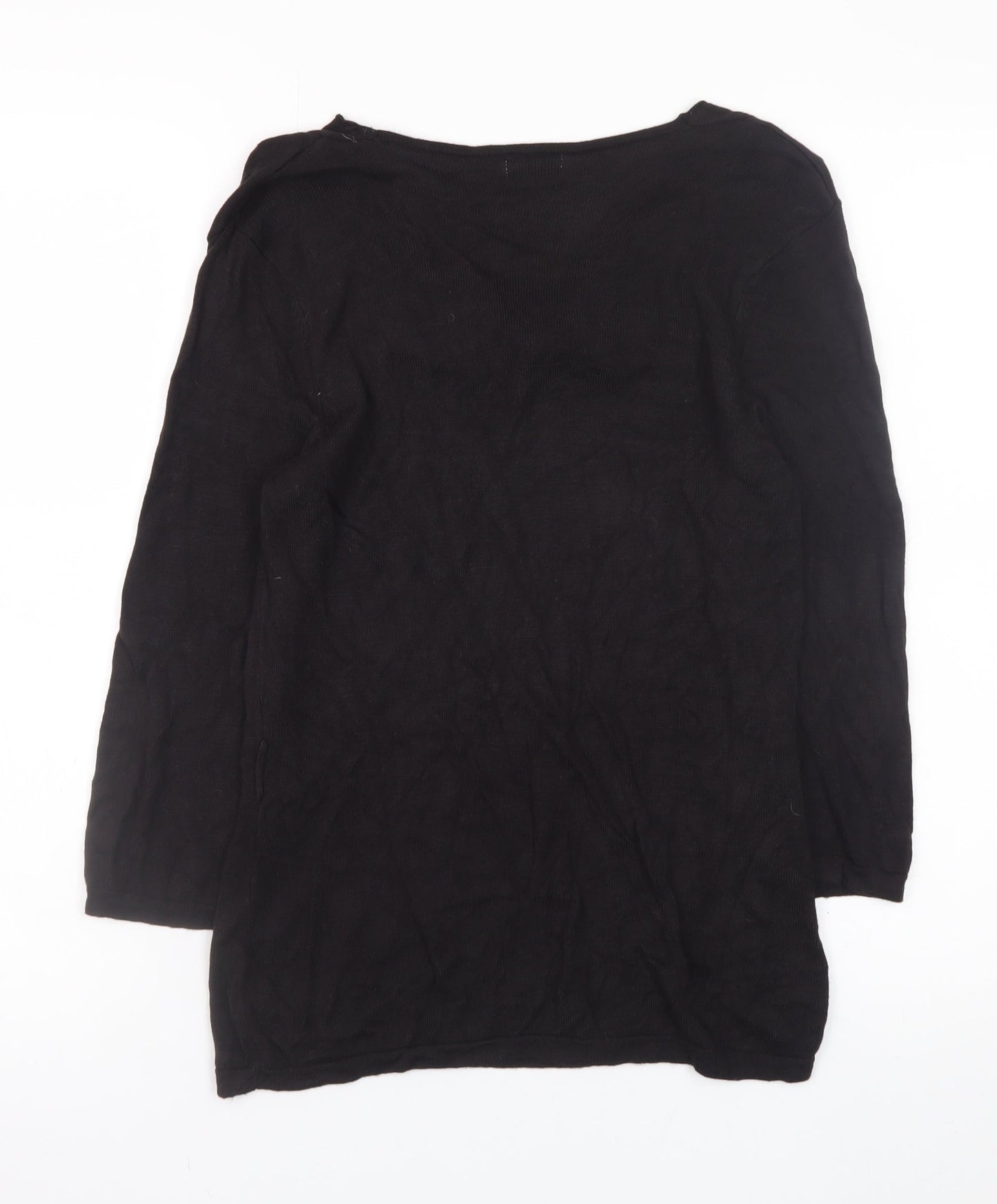Womens UK Size 12 Minuet Petite Black Pullover Jumper