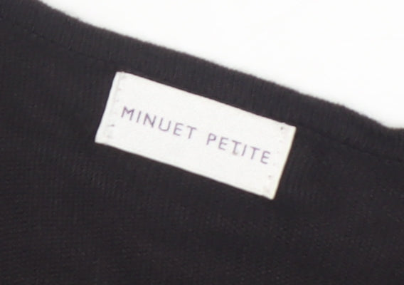 Womens UK Size 12 Minuet Petite Black Pullover Jumper