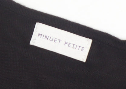 Womens UK Size 12 Minuet Petite Black Pullover Jumper