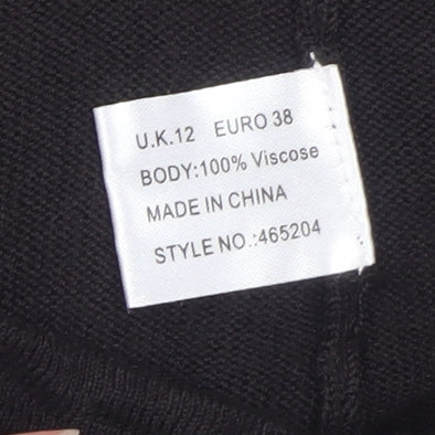 Womens UK Size 12 Minuet Petite Black Pullover Jumper