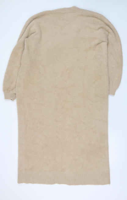 Womens UK Size M Michelle Keegan Beige Cardigan Jumper