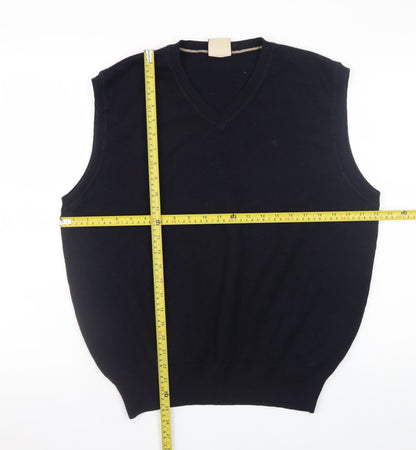 Mens UK Size XL Gabicci Collezione Black Vest Jumper