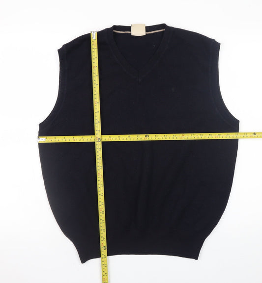 Mens UK Size XL Gabicci Collezione Black Vest Jumper