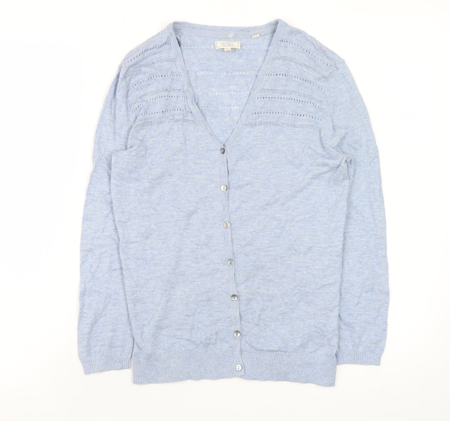 Womens UK Size 6 Fat Face Blue Cardigan Jumper