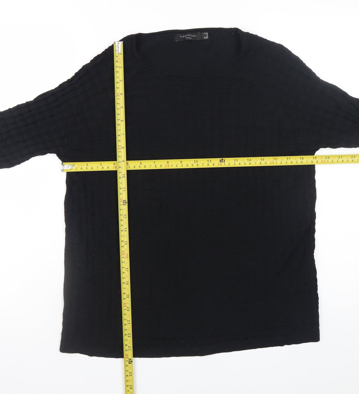 Womens UK Size 14 Cortefiel Black Pullover Jumper