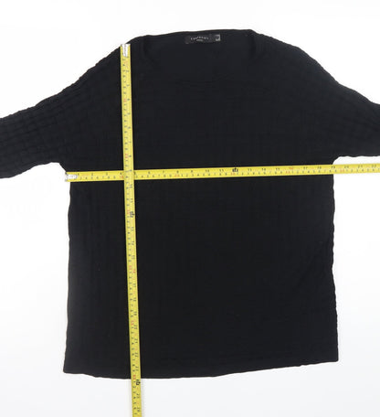 Womens UK Size 14 Cortefiel Black Pullover Jumper