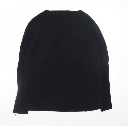 Womens UK Size 14 Cortefiel Black Pullover Jumper