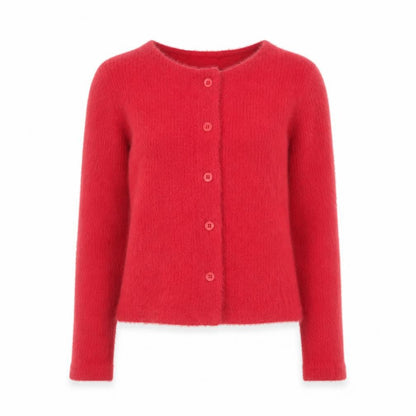 Womens UK Size M ASOS DESIGN Red Cardigan Jumper