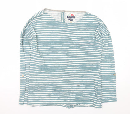 Womens UK Size 10 Mantaray Blue Basic T-Shirt