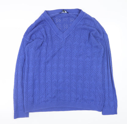 Womens UK Size M Clothing Company Blue Pullover Jumper