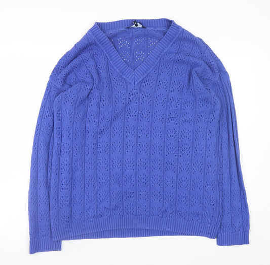 Womens UK Size M Clothing Company Blue Pullover Jumper