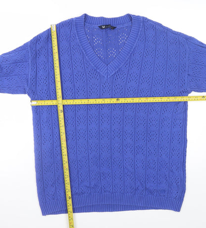 Womens UK Size M Clothing Company Blue Pullover Jumper