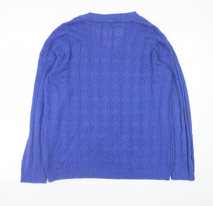 Womens UK Size M Clothing Company Blue Pullover Jumper