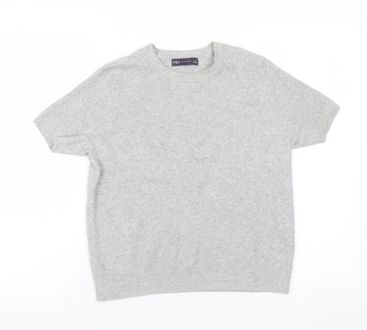 Womens UK Size 14 Marks and Spencer Grey Pullover Jumper