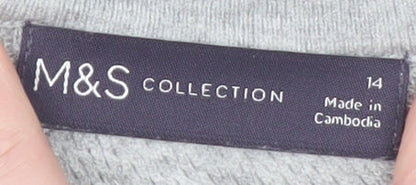 Womens UK Size 14 Marks and Spencer Grey Pullover Jumper