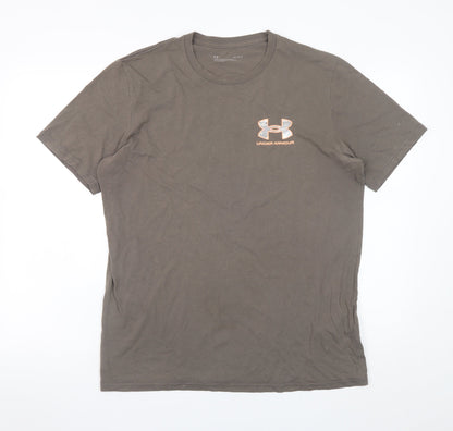 Under Armour Men's Brown Loose Fit Short Sleeve T-Shirt Size L