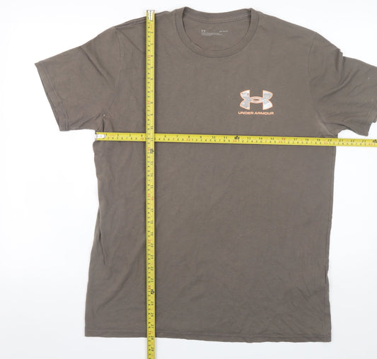 Under Armour Men's Brown Loose Fit Short Sleeve T-Shirt Size L
