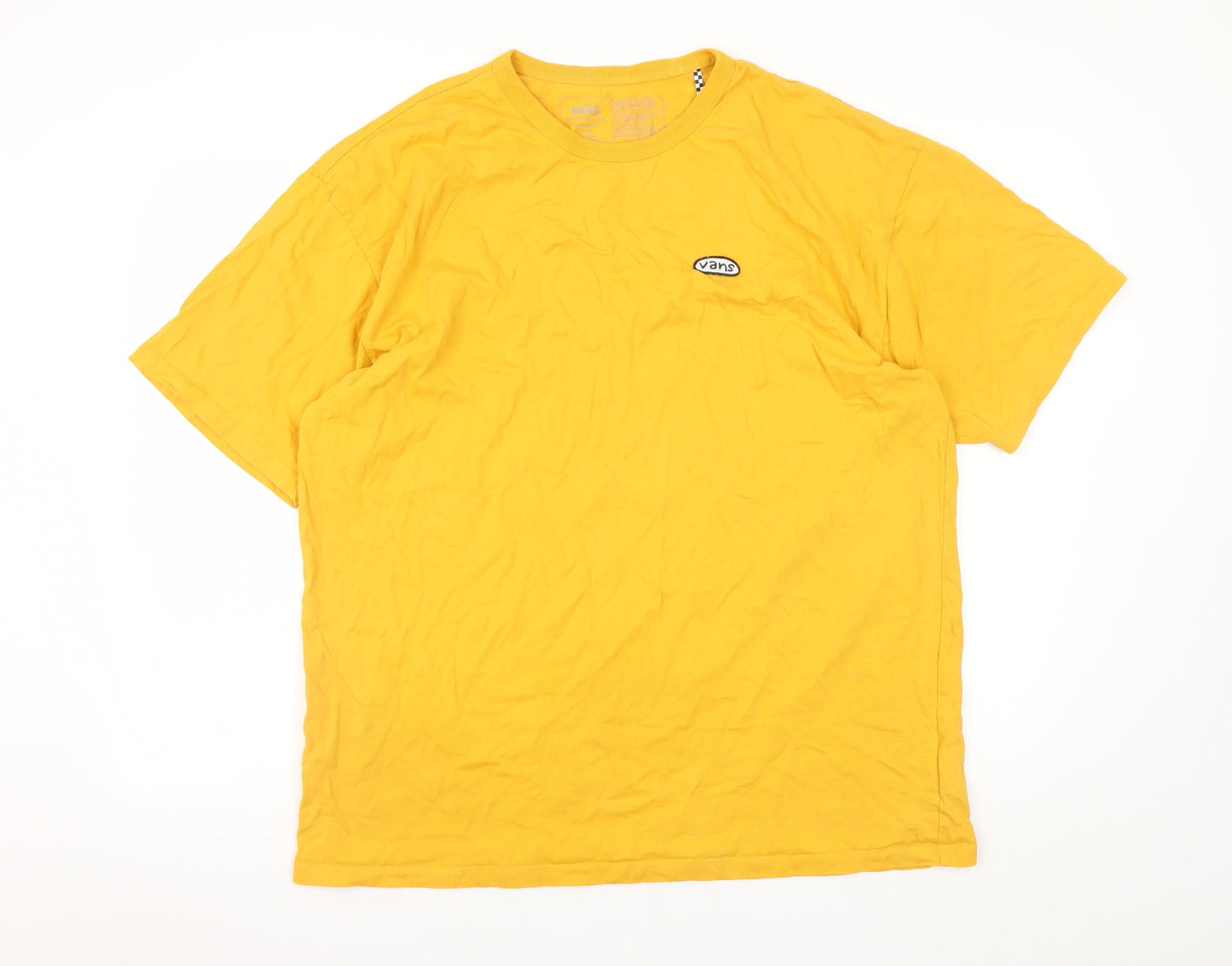Mens UK Size XL VANS Yellow  T-Shirt