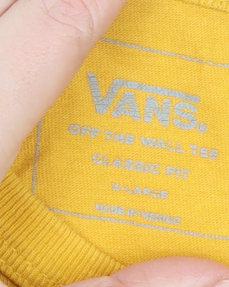 Mens UK Size XL VANS Yellow  T-Shirt