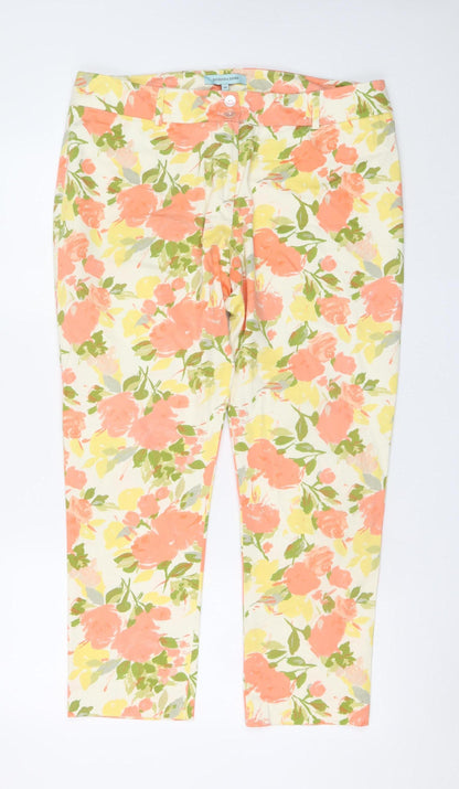 Dickins & Jones Womens Floral Print Cotton Trousers Size 16