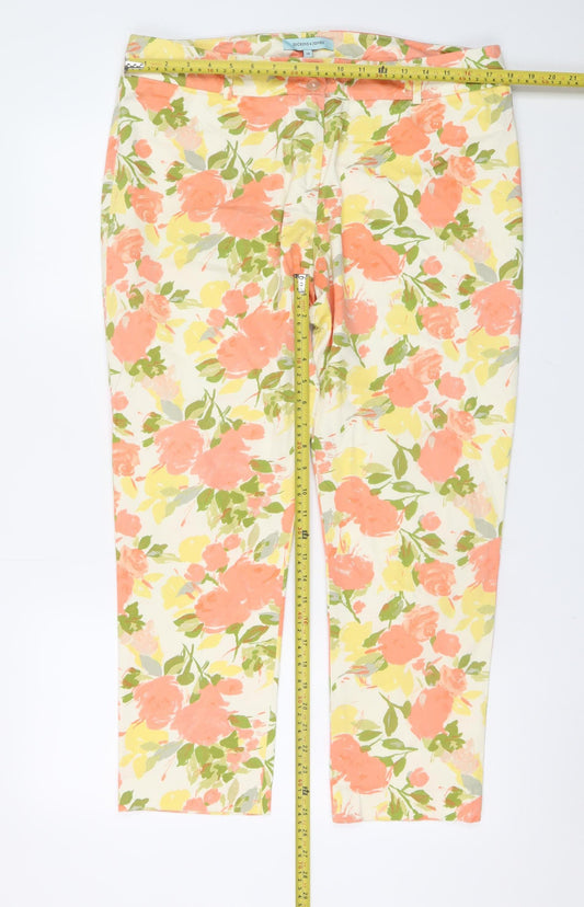 Dickins & Jones Womens Floral Print Cotton Trousers Size 16