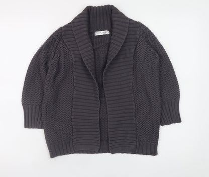 Womens UK Size 10 Topshop Grey Cardigan Jumper