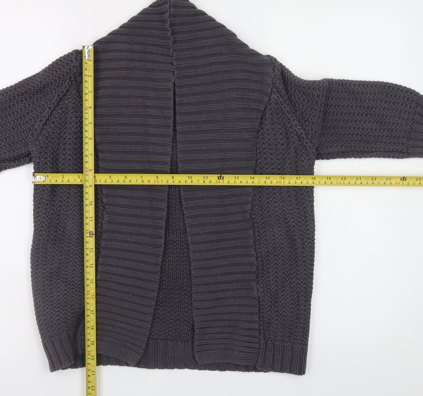 Womens UK Size 10 Topshop Grey Cardigan Jumper