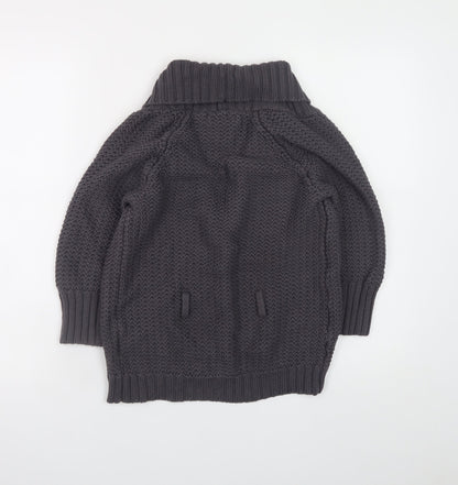 Womens UK Size 10 Topshop Grey Cardigan Jumper