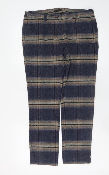 Mens UK Size S Sisley Regular Fit Casual Business Brown Trousers