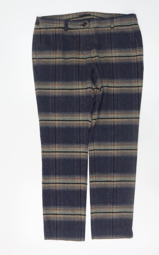 Mens UK Size S Sisley Regular Fit Casual Business Brown Trousers