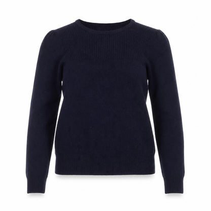 Laura Ashley Women's Blue Cotton Crew Neck Jumper Size 14