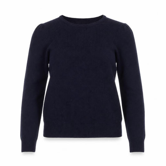 Laura Ashley Women's Blue Cotton Crew Neck Jumper Size 14
