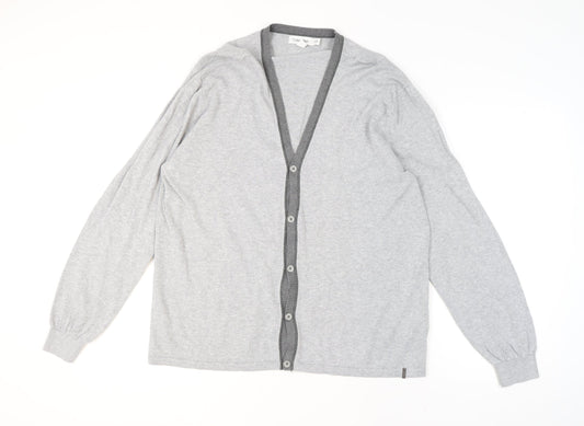 Mens UK Size XL Calvin Klein Grey Cardigan Jumper