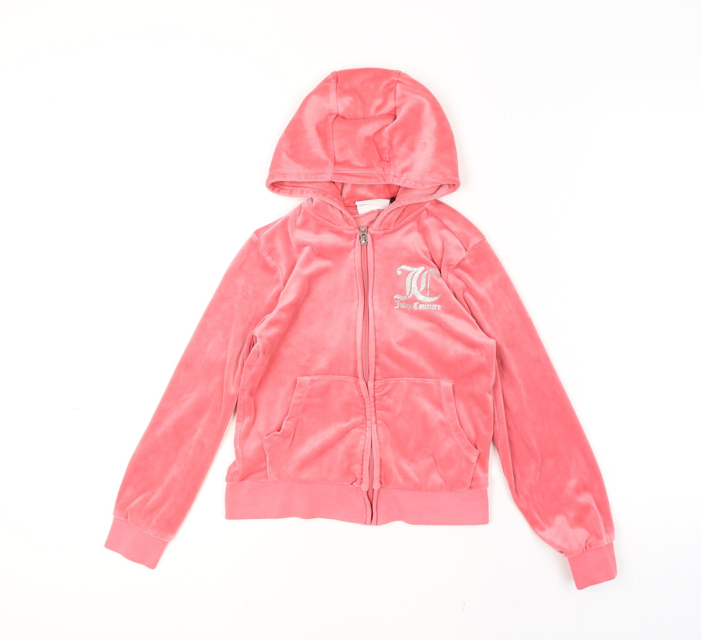 Girls UK Size 8-9 Years Juicy Couture Pink Full Zip Hoodie