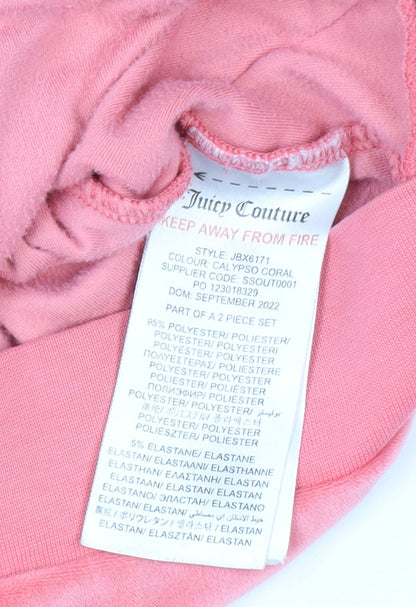 Girls UK Size 8-9 Years Juicy Couture Pink Full Zip Hoodie