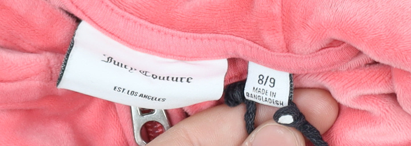 Girls UK Size 8-9 Years Juicy Couture Pink Full Zip Hoodie