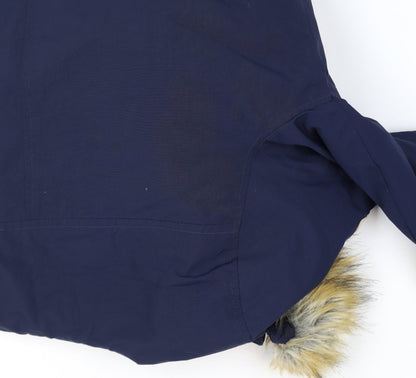 Womens UK Size 12 Puffa Blue Parka Coat