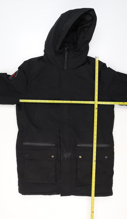 Mens UK Size S Superdry Black Parka Coat