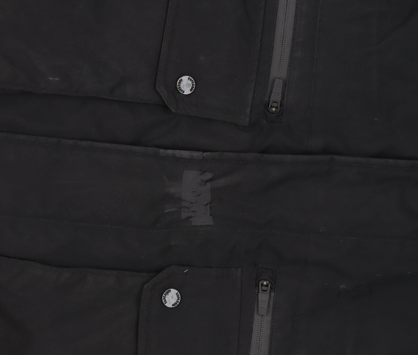Mens UK Size S Superdry Black Parka Coat