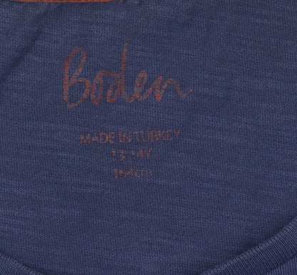 Boys UK Size 10-11 Years Boden Blue Basic T-Shirt